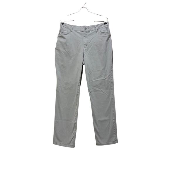 Lee Pants - Lee All Day Women's Straight Leg Pants Grey Chino Stretch Medium Size 12 Classic